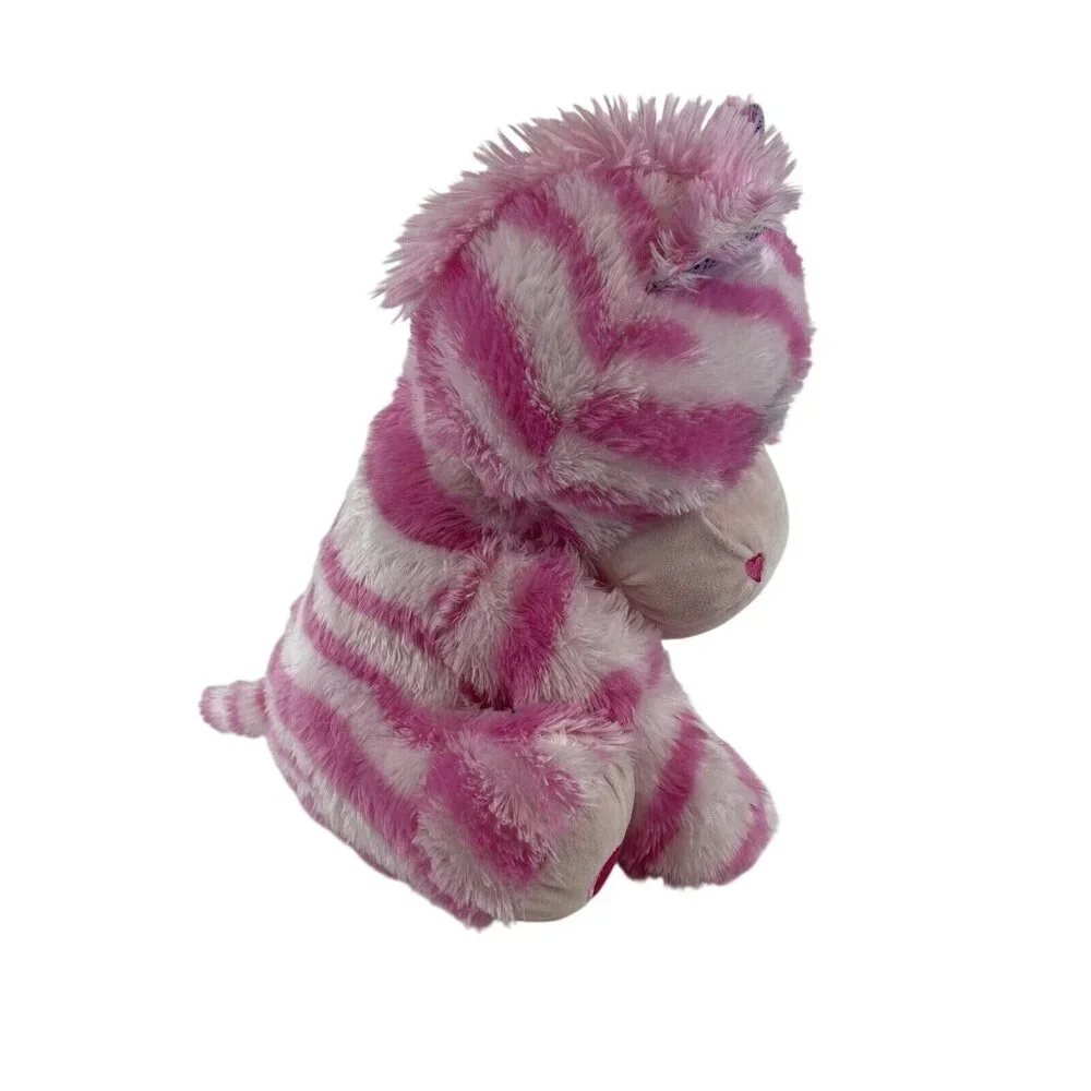 Inter-American Products Pink Zebra‎ 18” Plush Hearts Valentine Stuffed Toy